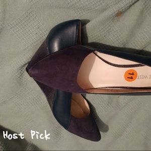 HP 9 West Leather Wedge Shoes NWOT